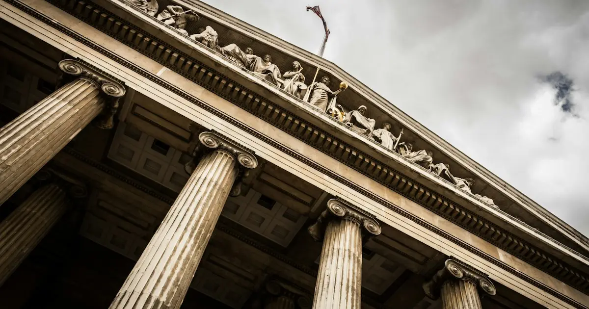 Classical courthouse columns